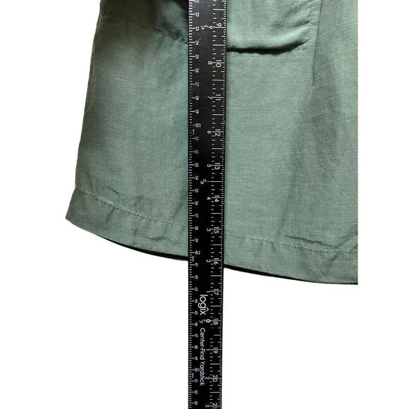 Lacoste Army Green Pocket  A Line Mini Lined Skirt Size Medium - Picture 9 of 13